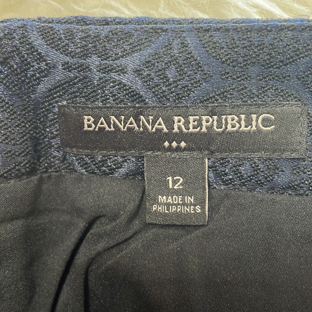 BANANA REPUBLIC NAVY BLUE FLARE MINI SKIRT with POCKETS - Picture 10 of 15